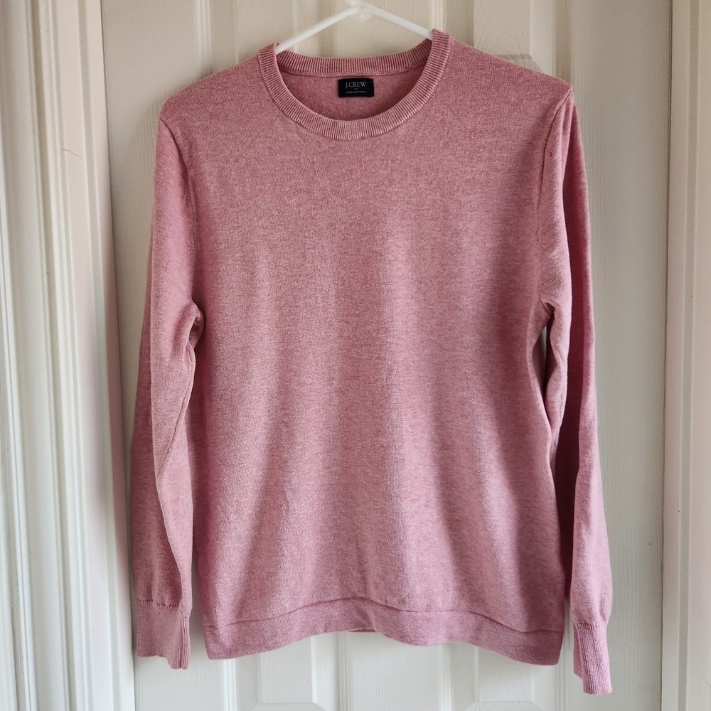 J.Crew Cotton Crewneck Sweater-Tee Weathered Rose Color‎ AZ229 Size M